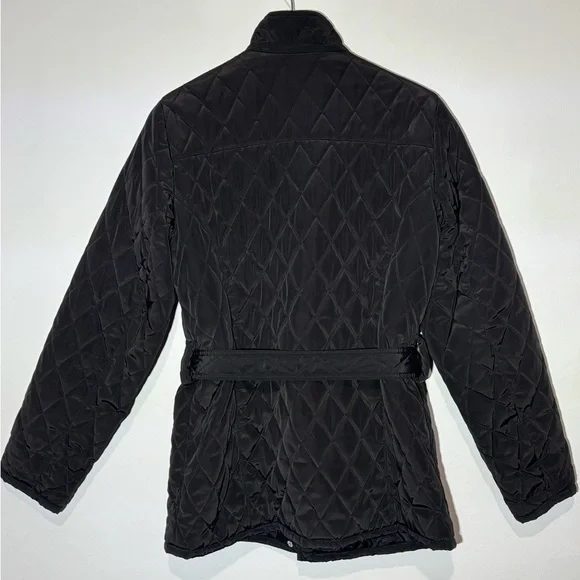 Black QUILTED Jacket – Early 2000s Y2K -Medium-Equestrian English Country Side - Picture 2 of 10